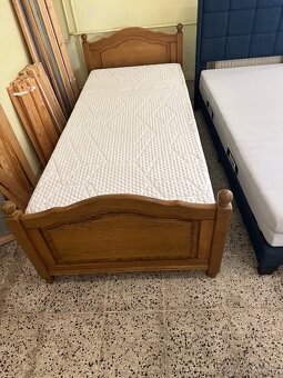 Krásná rustikální postel jednolůžko 90x200 komplet - 10