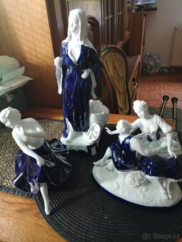 porcelánové sošky krajkové - 10