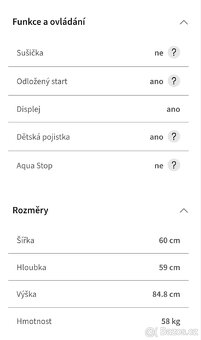 Pračka Bosch WAE 24365BY se skříňkou - 10