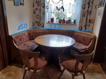 Rustikální jídelní rohová lavice - 10