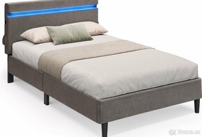 Nová postel s LED osvětlením a roštem - 10