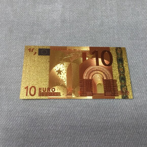 Pozlacená bankovka 24k, suvenýr, záložka do knihy - 10