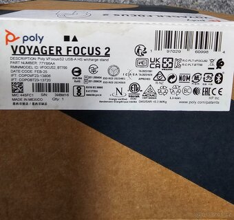 Profi Sluchátka, Headset HP Poly Voyager Focus2, BT700 USB-A - 10
