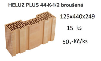 Cihly HELUZ PLUS 44, HELUS 11,5 broušená, HELUZ MIAKO a jiné - 10