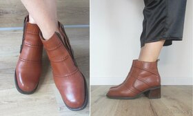 Vintage kožené rezavohnědé boty - 10