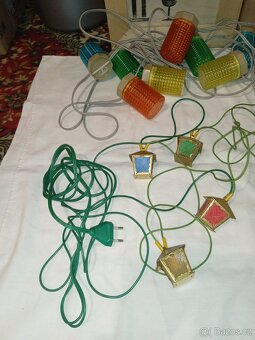 Retro světýlka na vánoční stromeček Lucerničky zn. KOVOTOPOL - 10