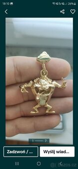 Zlatý přívěsek Looney toons Taz - 10