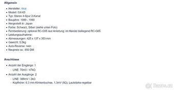 AKAI GX-65 Cassette Deck/HX-PRO/Dolby B-C/3 Heads - 10