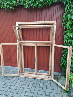 Dřevěné kastlové - špaletové okno 3ks - 10
