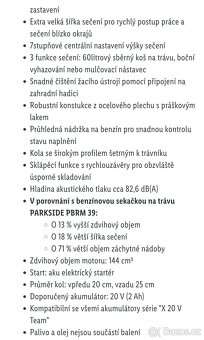 Benzínová sekačka peformance,elektrické startování - 10