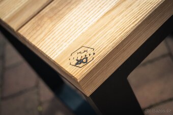Masivní jidelní set z jasanu (1x stůl, 6x židle) - 10