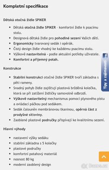 Židle k psacimu stolu Halmar spiker Top stav - 10