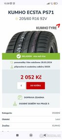 Nova letni pneu 205/60/16 Kumho komplet - 10