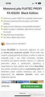 Motorová pila Fuxtec FX-KS255 Black Edition - 10