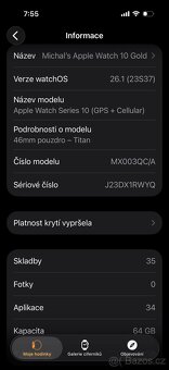 Apple Watch Series 10 46mm zlatý titan + milánský tah | TOP - 10