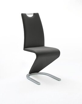 Designové jídelní židle Amado 5 kusů černé koženka - 10