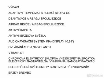 Kia Stinger GT 3.3 V6 1.Majitel Servis jen Kia DPH - 10