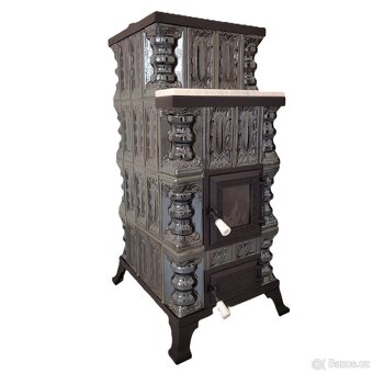 Kachlová kamna Mona s varnou deskou zelená - 10