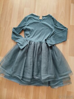 Sváteční šaty Lindex,vel.134,svetr H&M, vel.122/128 - 10