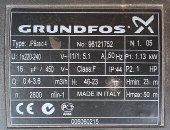 Prodám domácí vodárnu Grundfos JP Basic 4 - 10