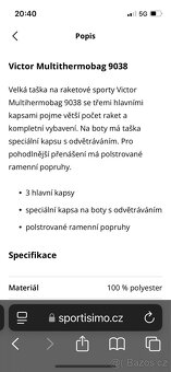 Nová tenisová taška/batoh Victor (včetně visaček) - 10