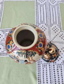 Velmi krásná stará činska porcelánová váza, ručně malovaná - 10