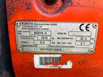Minibagr KUBOTA KX016-4 - 10