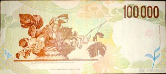 Italské bankovky 1000 - 100 000 lir 1983 - 1997 - 10