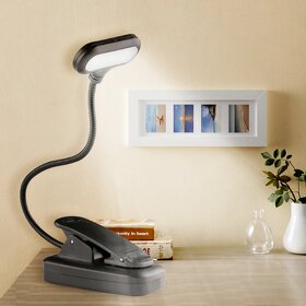 Mini LED stolní lampa na čtení (baterie) - černá - 10