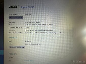 ACER Aspire E5-573, Intel Pentium 3825U, RAM 4GB, HDD 500GB - 10