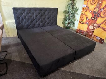 Nová Boxspring postel-letiště 180x200 antracit - 10