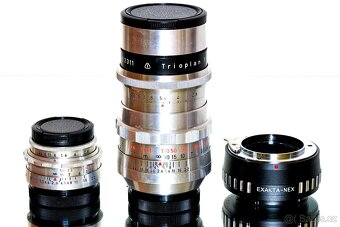 Meyer Trioplan 2.8/100 RED V + Trioplan 2,9/50 TOP STAV - 10