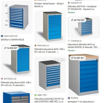 Nová kvalitní Dílenská zásuvková skříň 12x zásuvka - 10