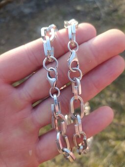 Stříbrný řetízek a náramek - ruční práce - PC 15 000CZ - 10