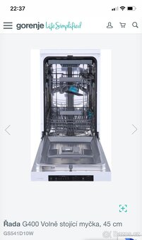 Myčka Gorenje 45 cm - 10