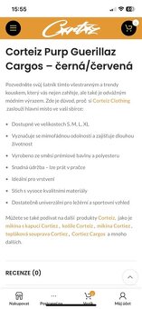 Černo / červené Cargo kalhoty Corteiz Guerillaz - 10