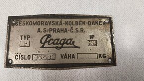 Výrobní štítky Praga ČKD - 10