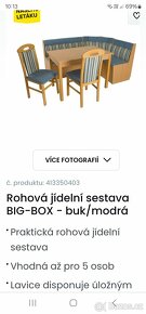 Prodej rohové lavice ,stolu a židlí - 10