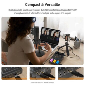Comica Audio ADCaster C1,Podcasty, živé vysílání, dabing,mix - 10