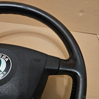 Škoda Fabia 1 gumový volant + airbag guma / kůže - 10