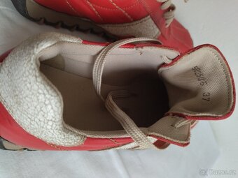 Polobotky botasky, červená kůže, vel. 37 - 10