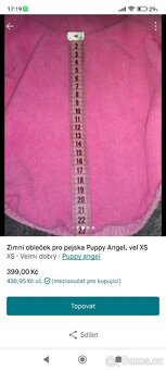 Puppy angel, vel XS, psí zimní obleček - 10