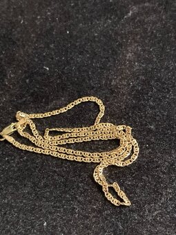 Řetízek plný+Přívěsek Žluté zlato 585/1000 14k - 10