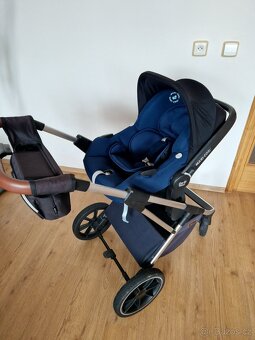 Trojkombinovaný kočárek Moon Rocca Navy - 10