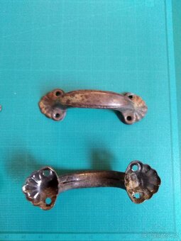 Starožitná madla 12 ks, nálezový stav - 10