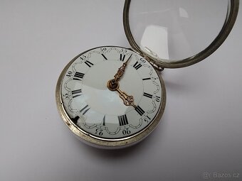 Stříbrné hodinky špindlovky oignon 18. století - 10