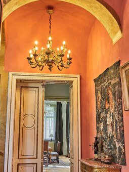 Velký lustr 15 žárovek Maison Lucien Gau Ludvík XIII - 10