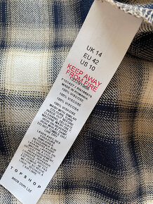 Nové dlouhé košilové kostkované šaty Top Shop, vel. 42 - 10