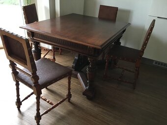 Luxusní historický nábytek Biedermeier z masivu a mramoru – - 10