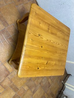 Konferenční stůl hranatý, 2patra, masiv borovice - 10